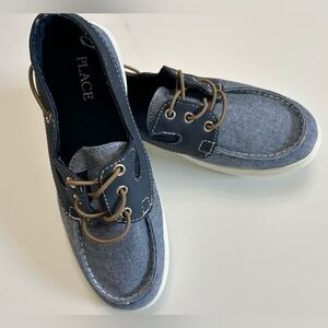 Children’s Place Lace Blue Canvas Boat Kids Shoes